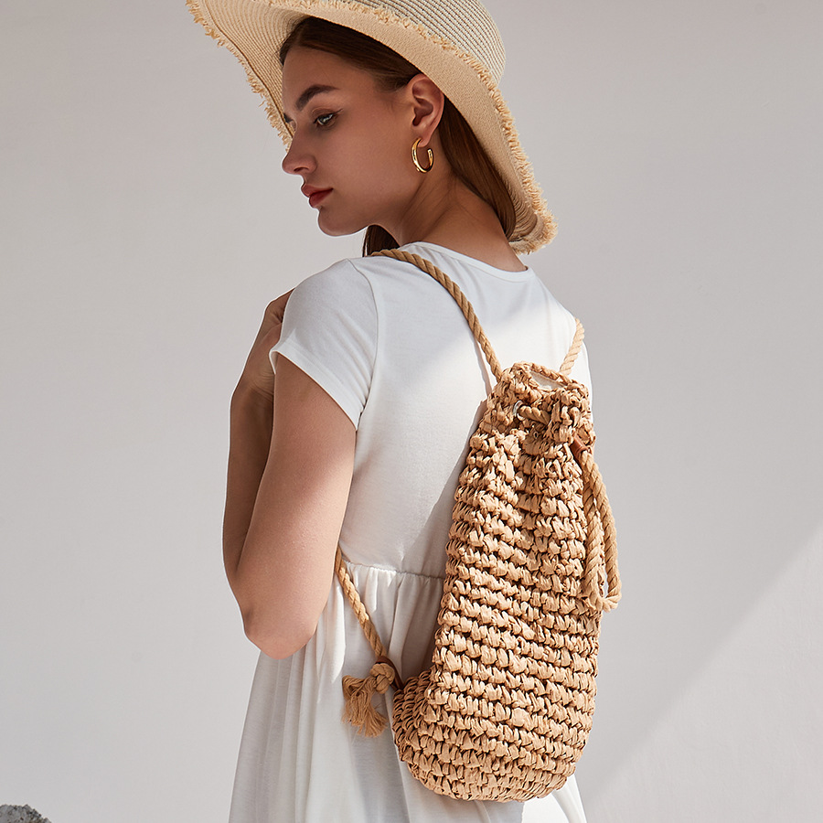 Beach Bag Straw - Tas Pantai Anyaman Rotan Rafia Buatan