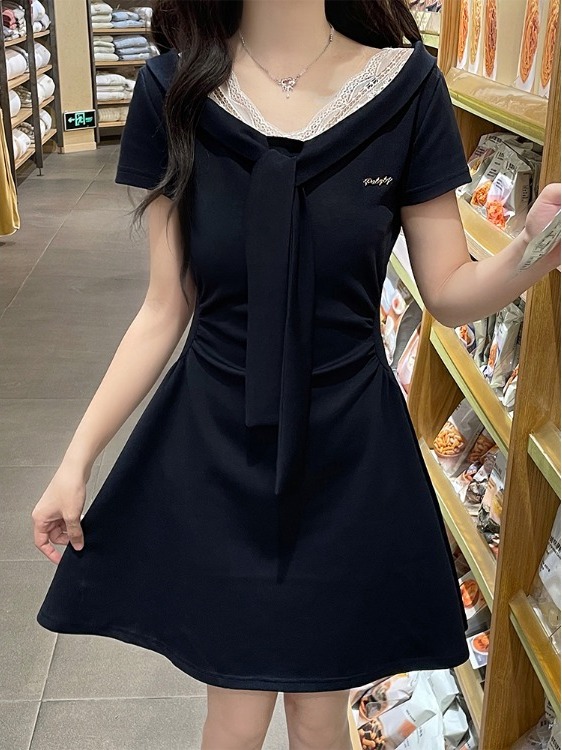 Summer Clothing Old Navy - Gaun A-Line Berenda Musim Panas Kerah