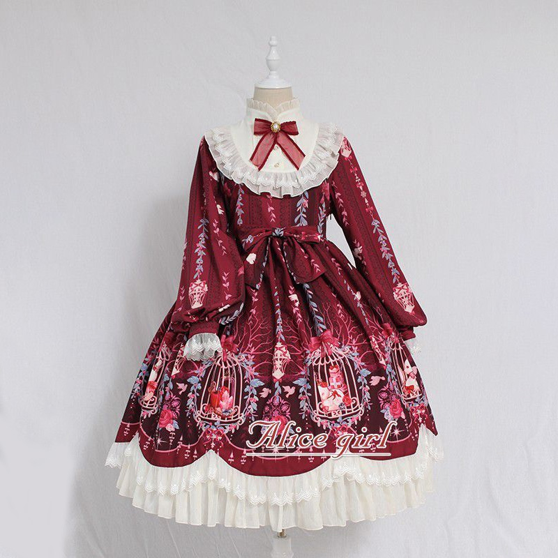 Summer Victorian Clothing - MAGOGO Kawaii Lolita gaun lengan panjang