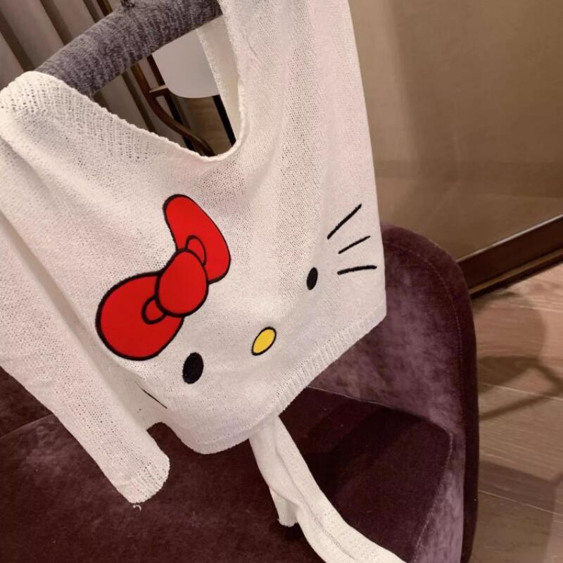 Summer Clothing Items - Selendang Pola Hello Kitty Baru 2026