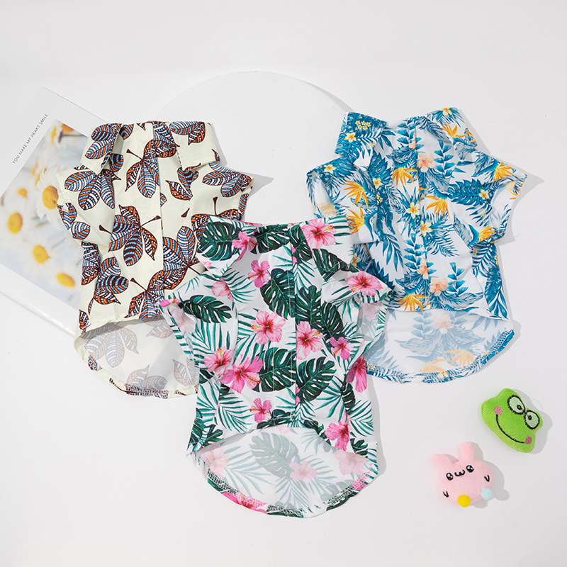 Summer Dog Clothing - Kemeja Hawaii Anjing Kemeja Anjing Hawaii