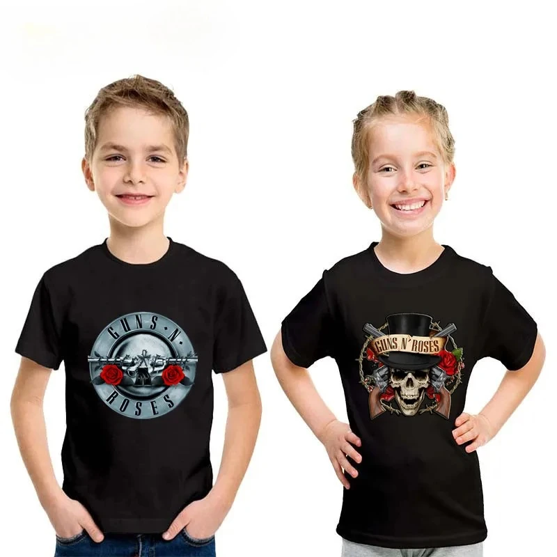 Summer Rose Clothing - Kaus Anak-anak Mode Gambar Cetak Band