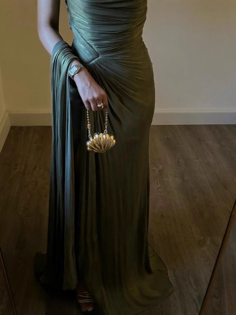 Summer Green Clothing - Gaun Pesta Mewah Maxi Wanita Kasual
