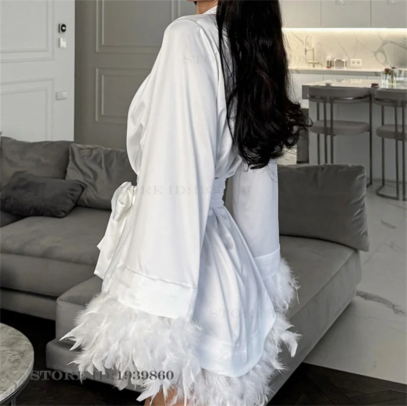 Summer House Clothing - Gaun Tidur Wanita Berbulu Seksi, Gaun