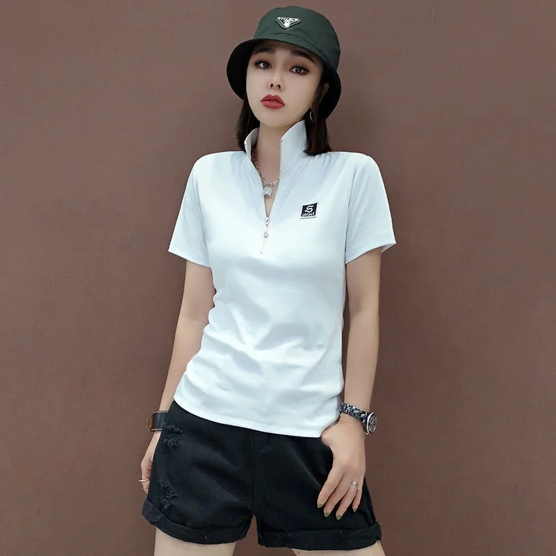 Summer Green Clothing - Kaus lengan pendek wanita, atasan kaos