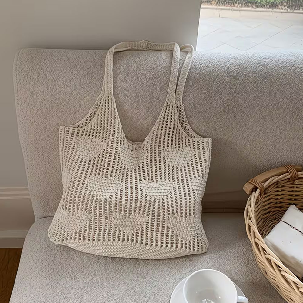 Beach Bag Straw - Tas Tangan Anyaman Jerami Wanita -