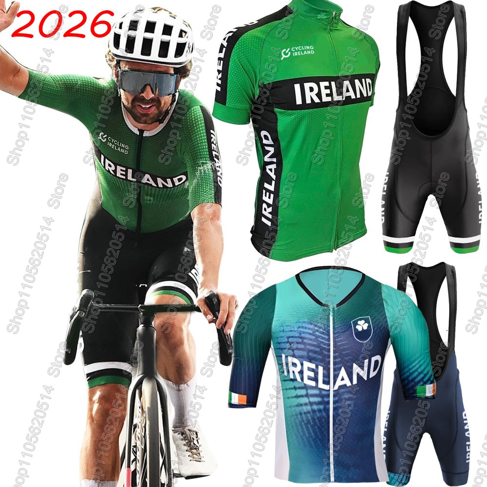 Ireland Summer Clothing - Set Jersey Bersepeda Tim Nasional Irlandia