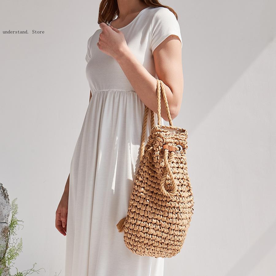 Tas Pantai Anyaman Rotan Rafia - Beach Bag Straw ulasan dan harga
