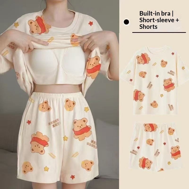 Piyama Lengan Pendek Wanita Mu - Summer House Clothing ulasan dan harga
