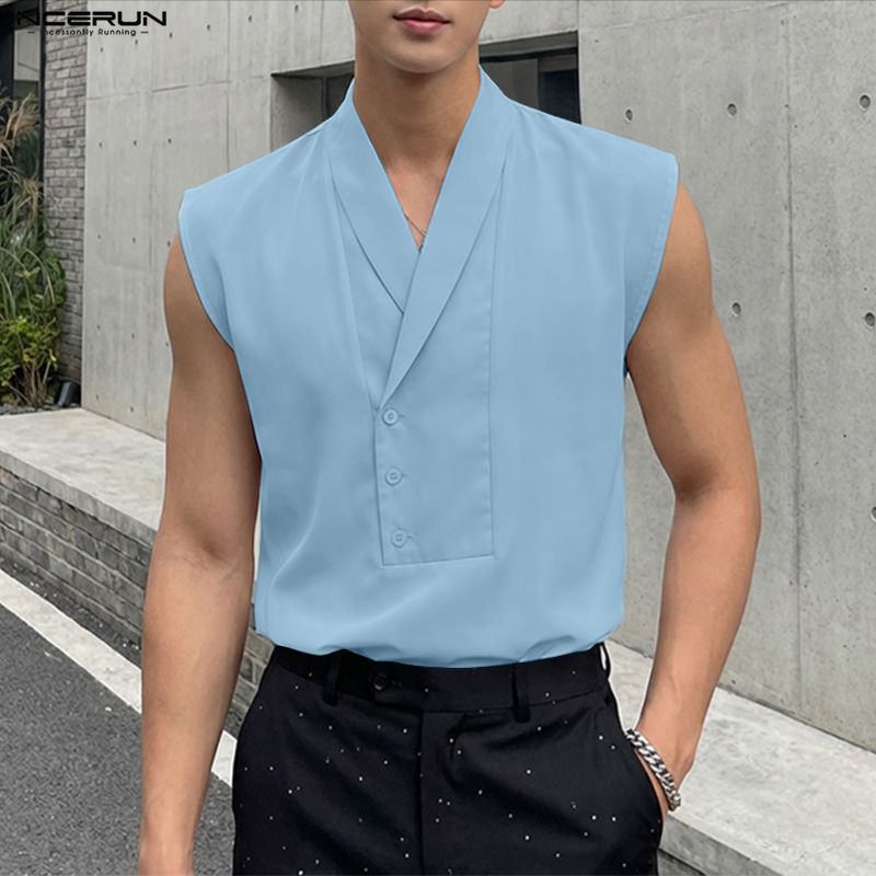 INCERUN Tank Top Pria Warna So - Summer Clothing Colors 2026 ulasan dan harga