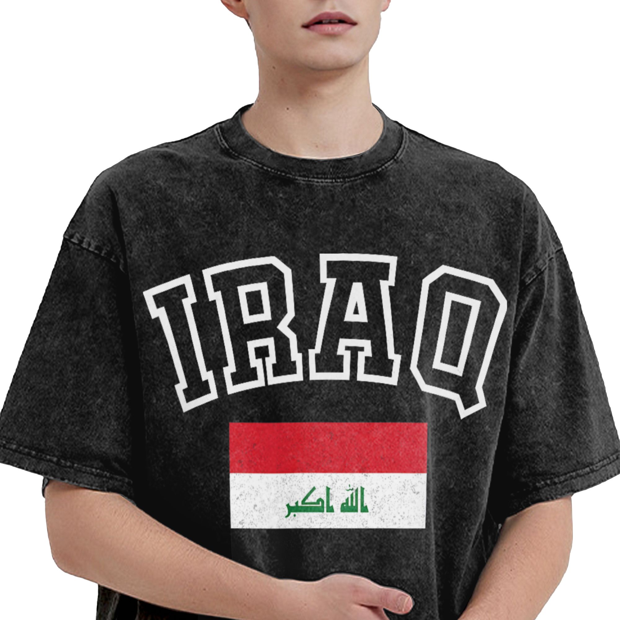 Kaos Pria Retro Bendera Irak,  - Summer Clothing Ideas Men ulasan dan harga