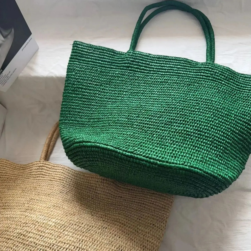 Tas Tote Rotan Anyaman Tangan  - Beach Bag Straw ulasan dan harga