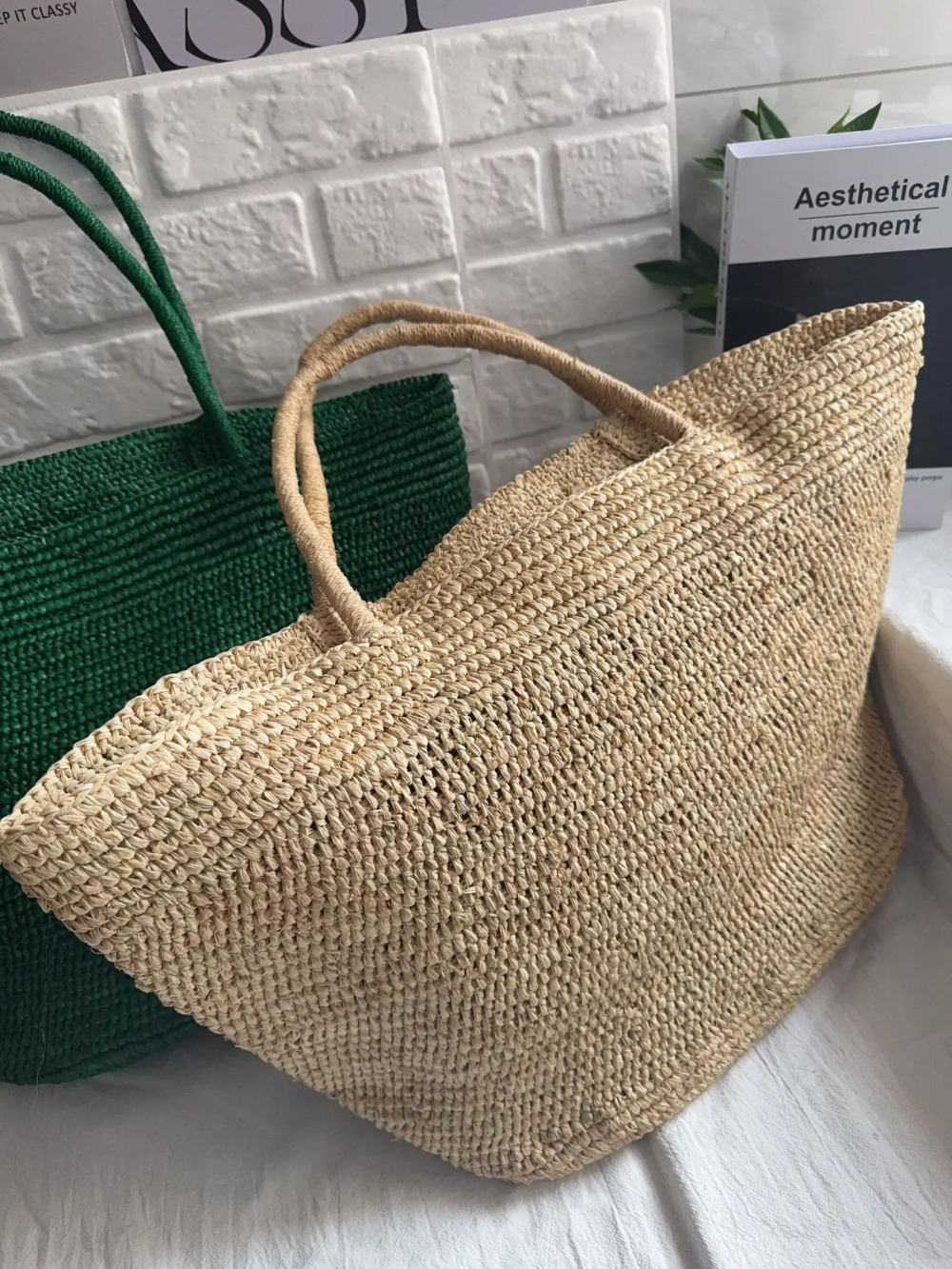Tas Tote Rotan Anyaman Tangan  - Beach Bag Straw ulasan dan harga