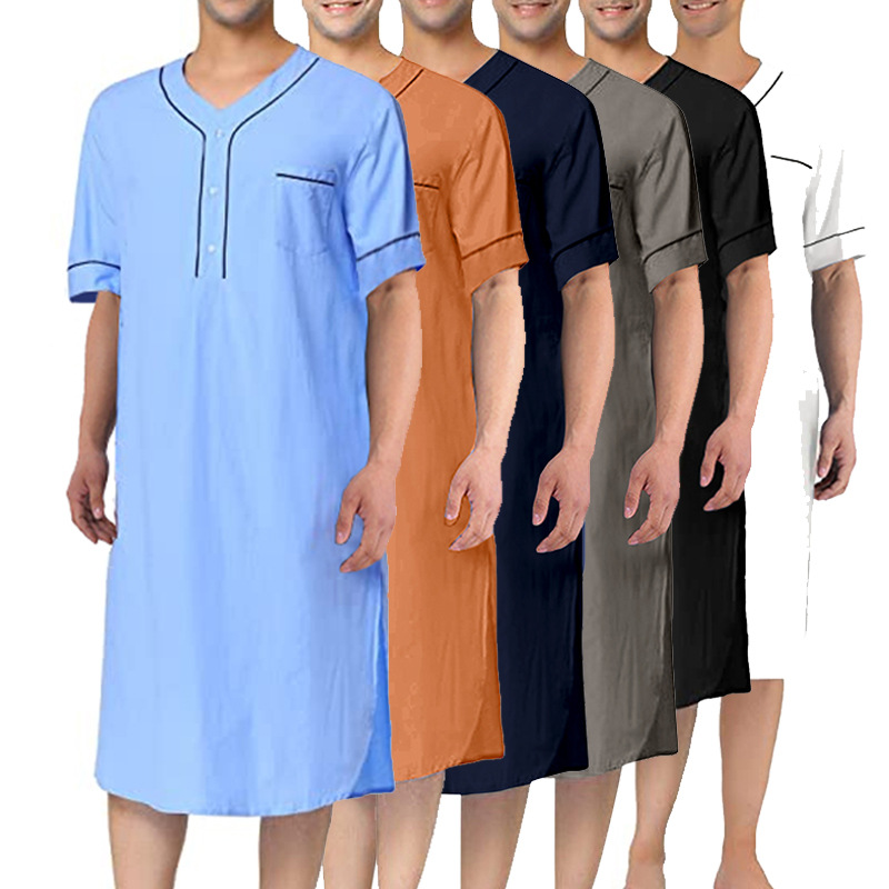 Gaun malam tipis lengan pendek - Summer House Clothing ulasan dan harga