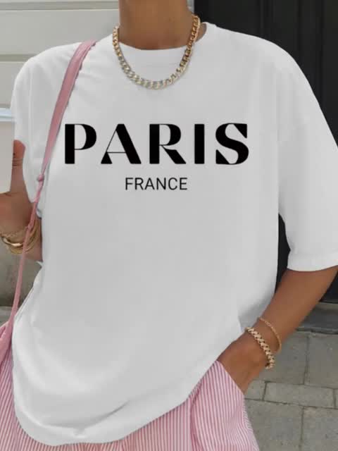 Kaos Wanita Kasual Lengan Pend - Summer Clothing In Paris ulasan dan harga