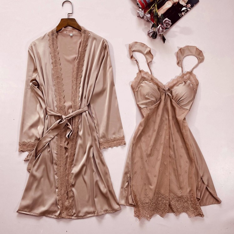 2PCS Baju Tidur & Jubah Sesuai - Summer House Clothing ulasan dan harga