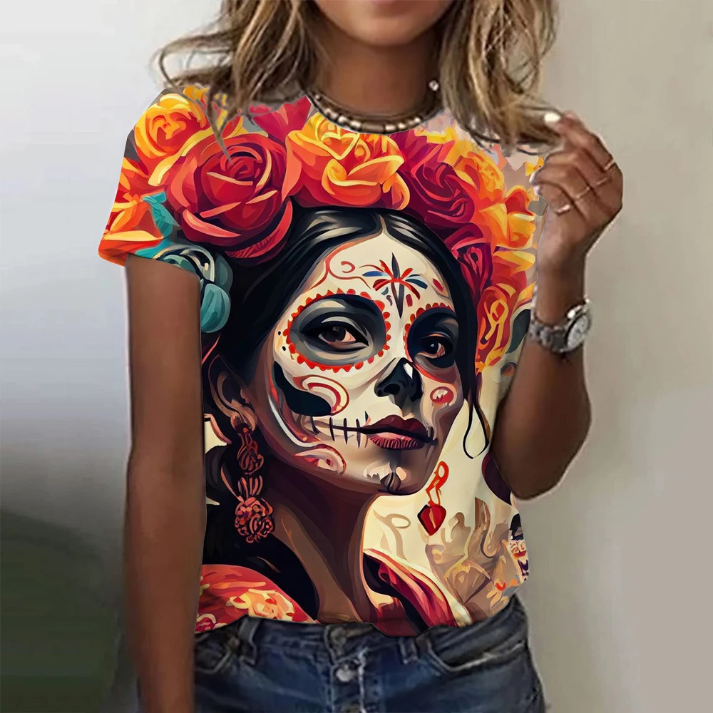 Kaos Wanita Hari Orang Mati Me - Summer Rose Clothing ulasan dan harga