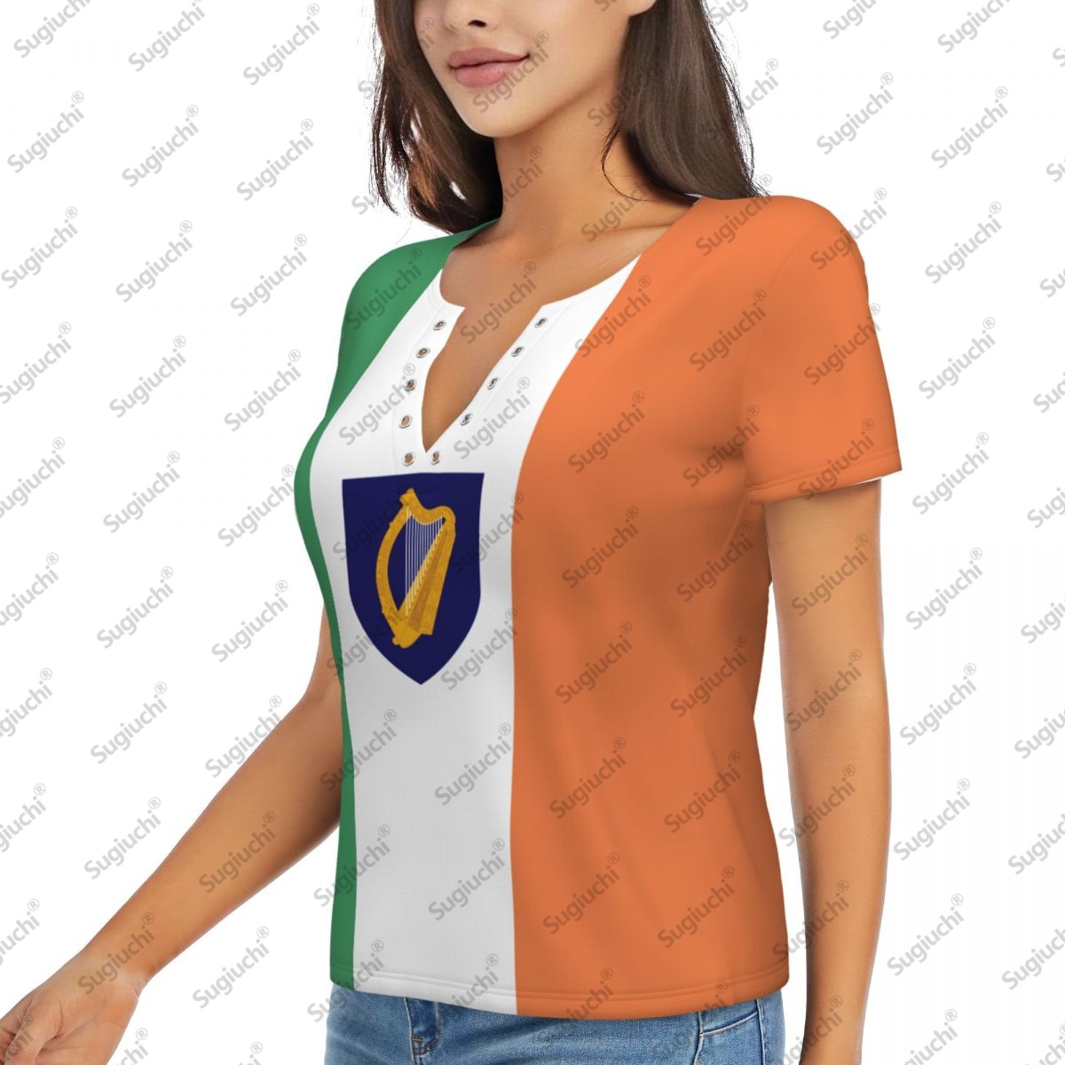 Kaus Modis Lengan Pendek 3D Wa - Ireland Summer Clothing ulasan dan harga