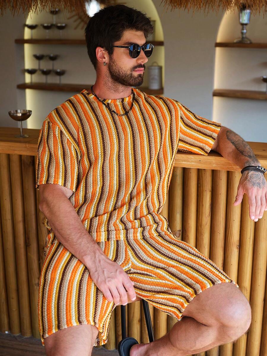 Set Kaos Rajut Pria Genlund, S - Summer Clothing Crochet Patterns ulasan dan harga