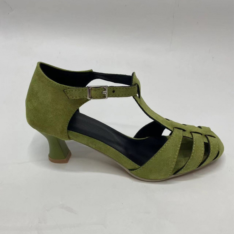 Sandal Wanita Hijau Suede Kitt - Summer Clothing Items ulasan dan harga