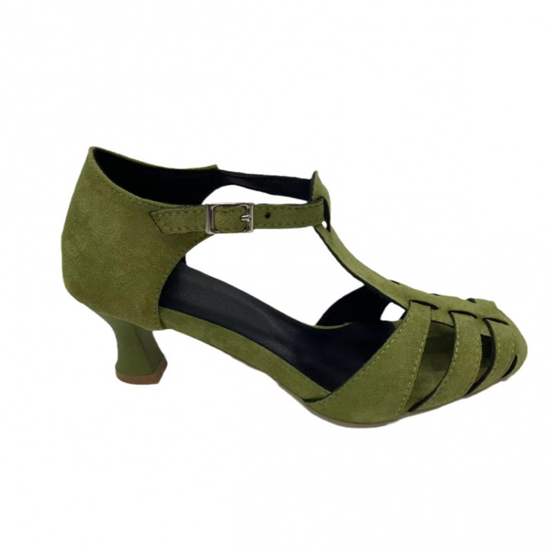 Sandal Wanita Hijau Suede Kitt - Summer Clothing Items ulasan dan harga