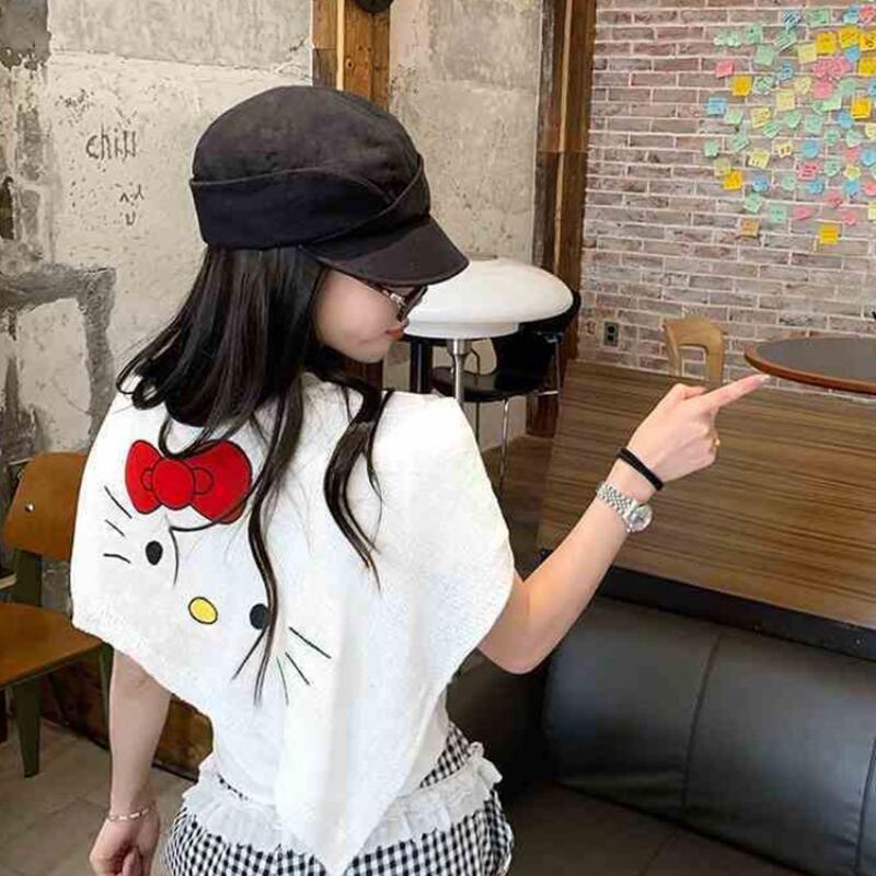 Selendang Pola Hello Kitty Bar - Summer Clothing Items ulasan dan harga