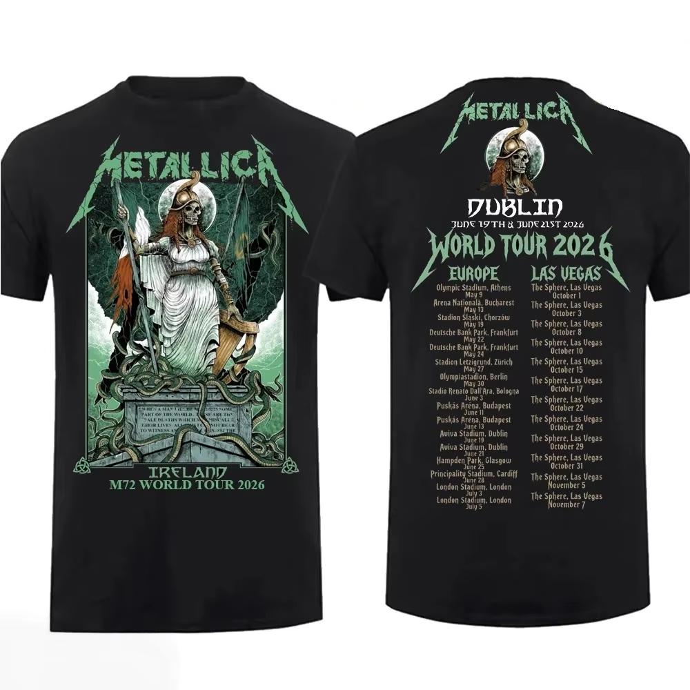 Metallica Band M72 World Tour  - Ireland Summer Clothing ulasan dan harga