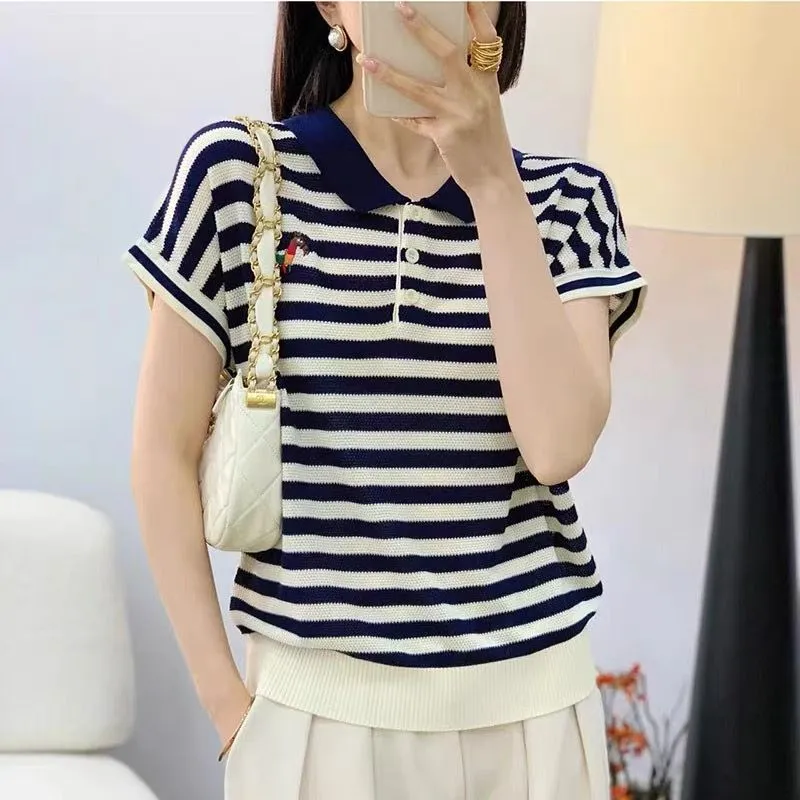Pakaian Wanita Kaus Kerah Lipa - Summer Clothing Drop ulasan dan harga