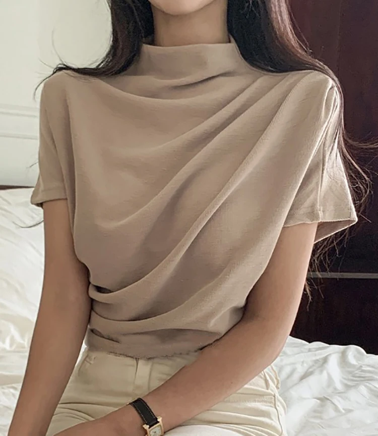 Kaus wanita setengah Turtlenec - Summer Clothing Drop ulasan dan harga