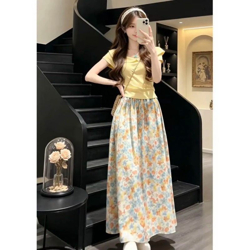 Set atasan dan rok wanita Kore - Japan Summer Clothing Women ulasan dan harga