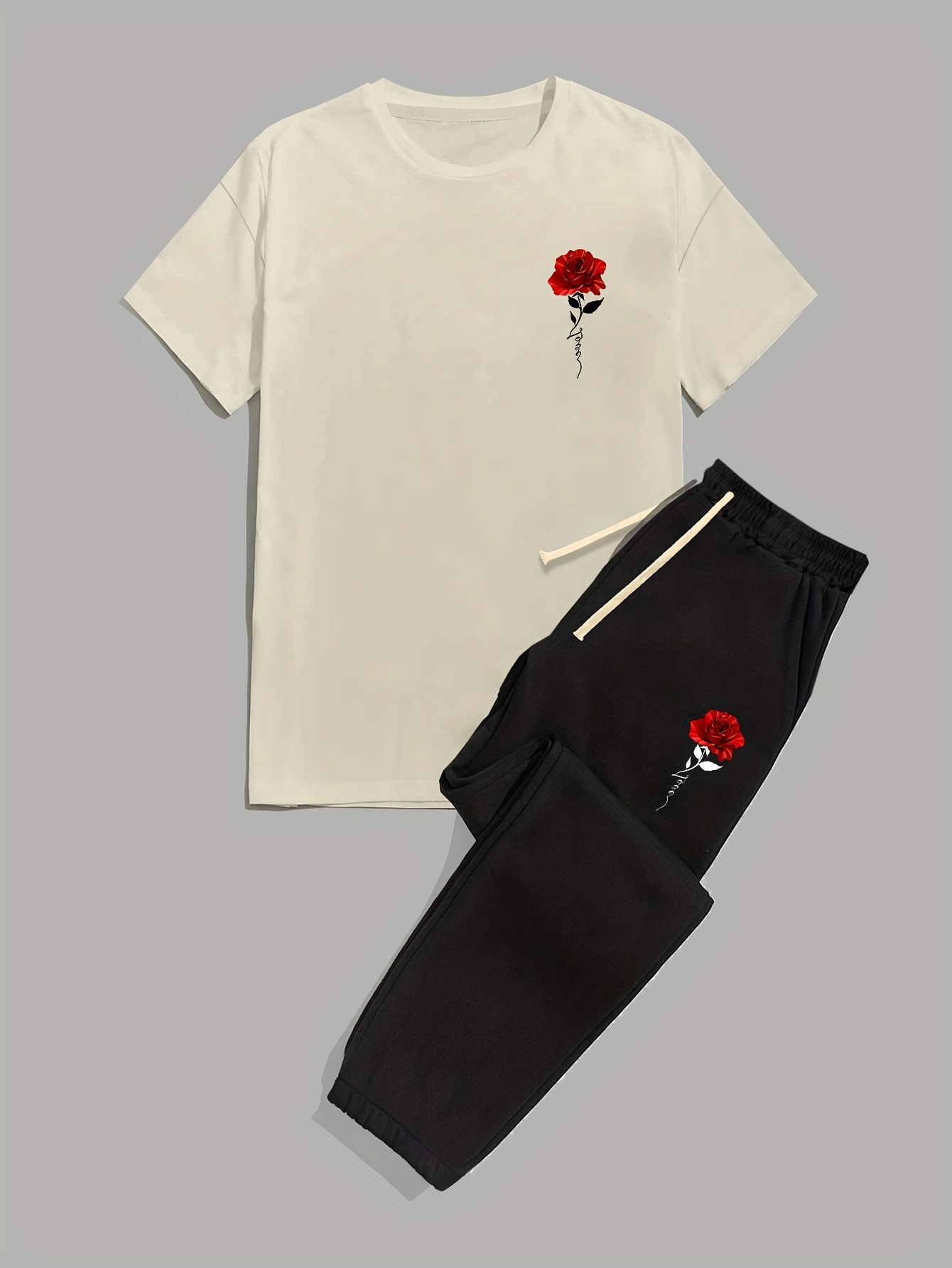 Celana kaus leher bulat bernap - Summer Rose Clothing ulasan dan harga