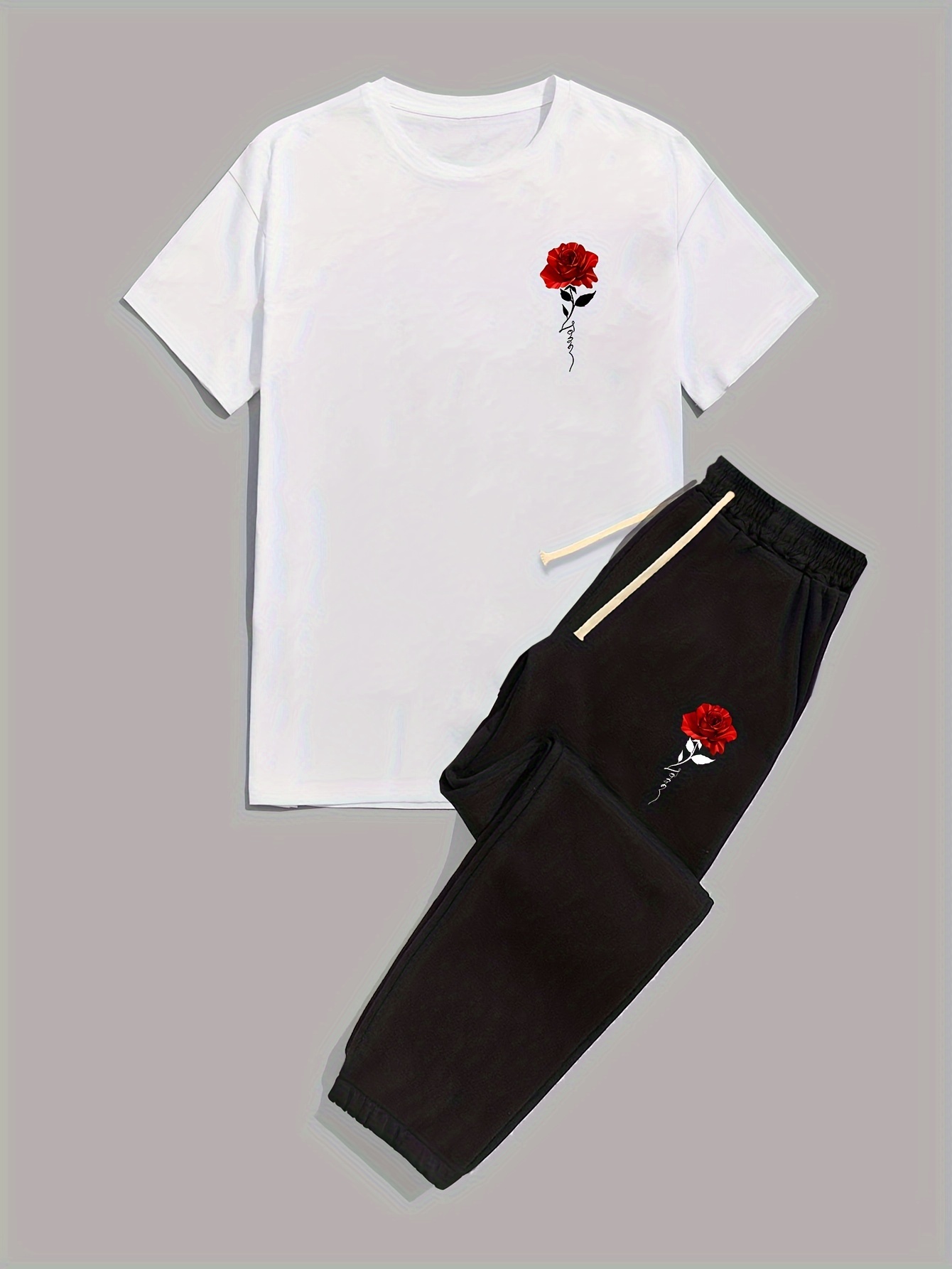 Celana kaus leher bulat bernap - Summer Rose Clothing ulasan dan harga