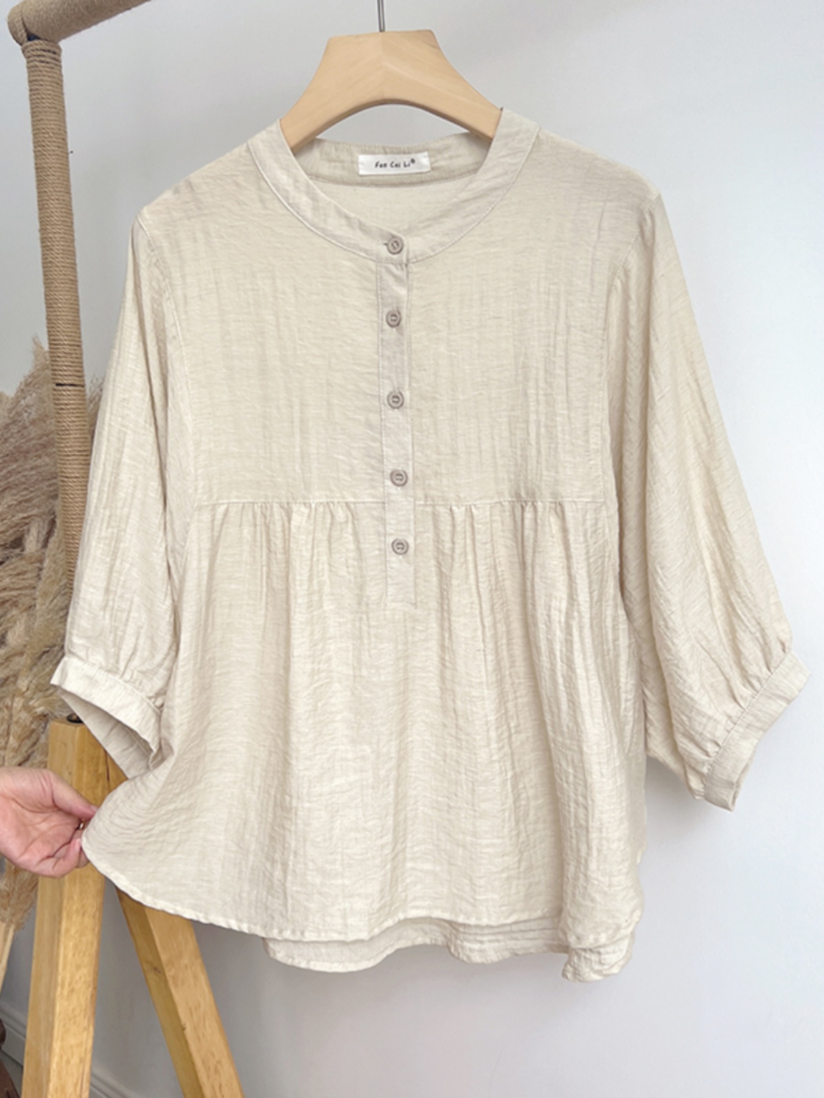 Kemeja bulat leher tipis longg - Japan Summer Clothing Women ulasan dan harga