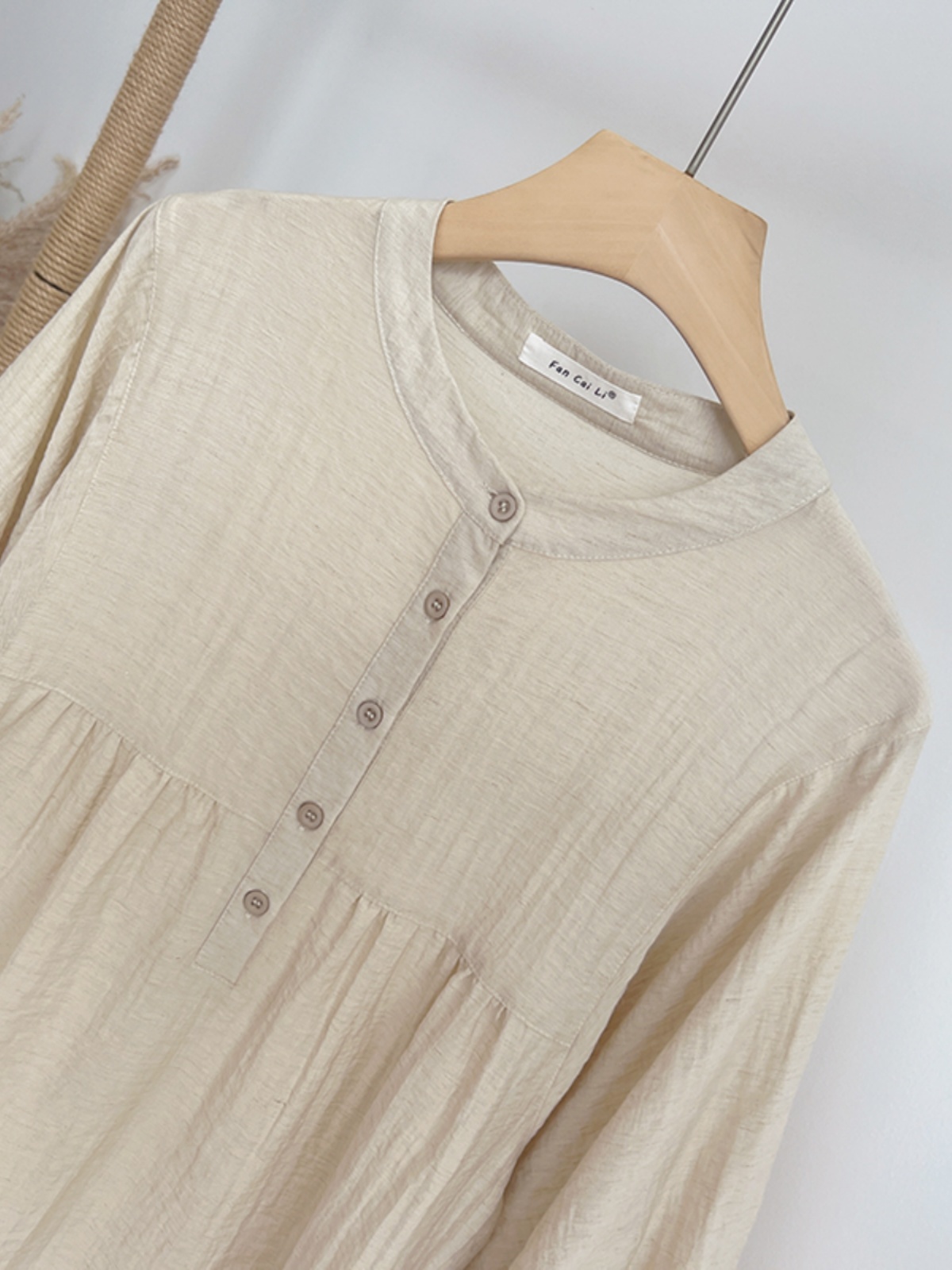 Kemeja bulat leher tipis longg - Japan Summer Clothing Women ulasan dan harga