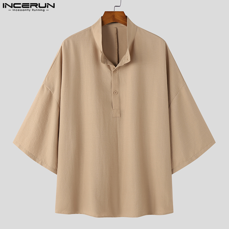 INCERUN Kemeja Pria Warna Soli - Summer Clothing Colors 2026 ulasan dan harga