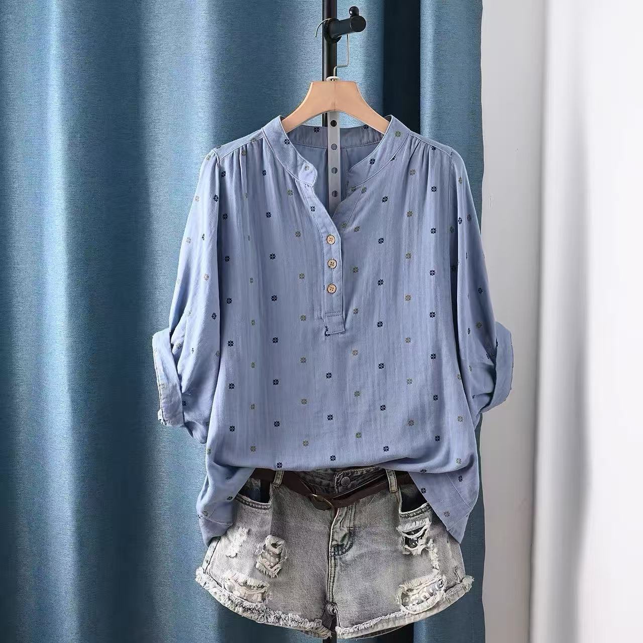 Blus Wanita 2026, Kemeja & Blu - Japan Summer Clothing Women ulasan dan harga