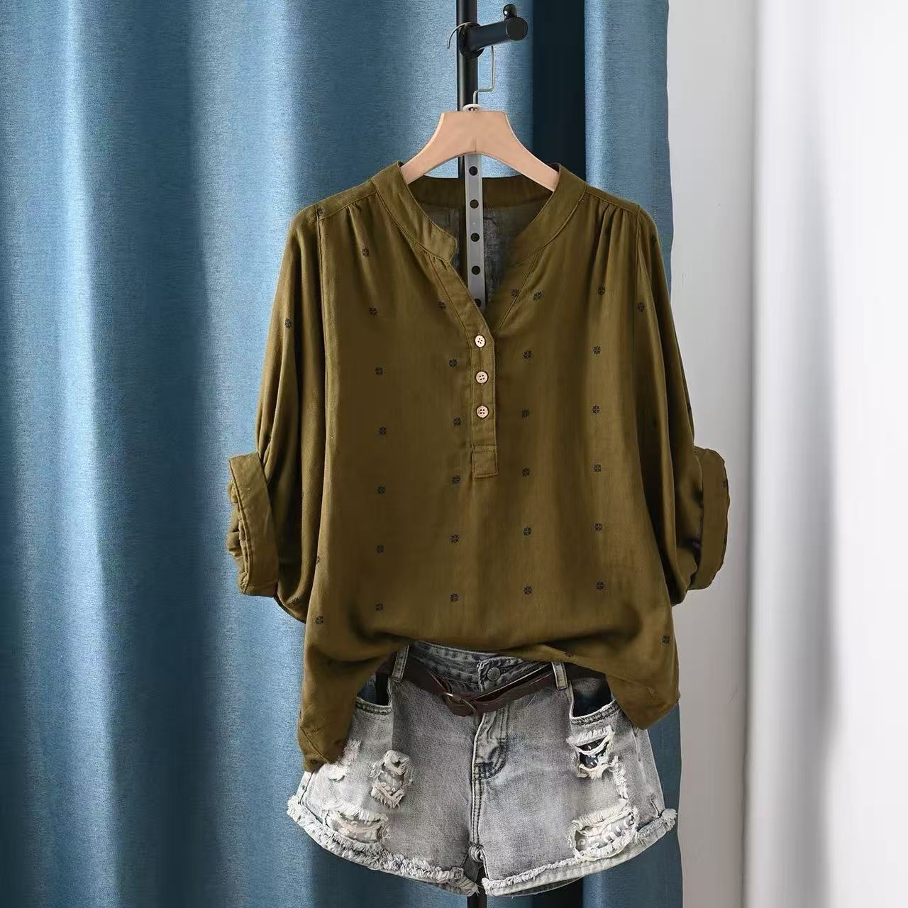 Blus Wanita 2026, Kemeja & Blu - Japan Summer Clothing Women ulasan dan harga