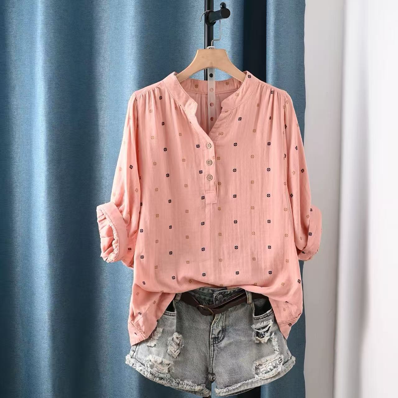 Blus Wanita 2026, Kemeja & Blu - Japan Summer Clothing Women ulasan dan harga