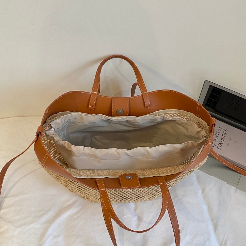 Tas Tote Besar Rajut Jerami Be - Beach Bag Straw ulasan dan harga