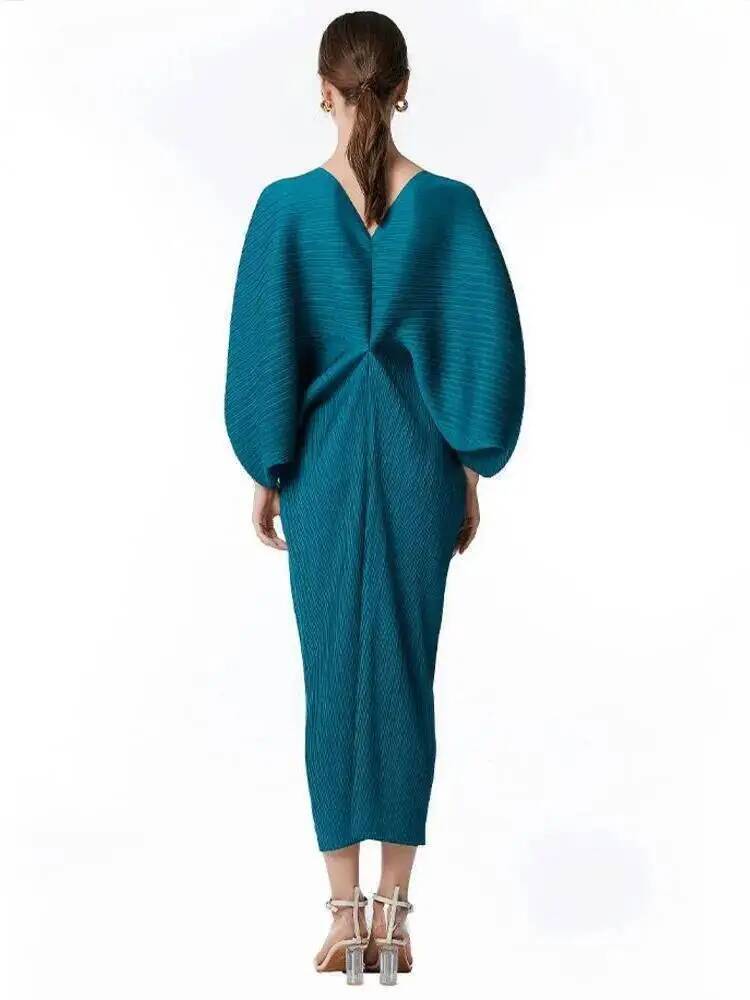 Gaun Setengah Betis Lengan Ela - Summer Clothing Drop ulasan dan harga