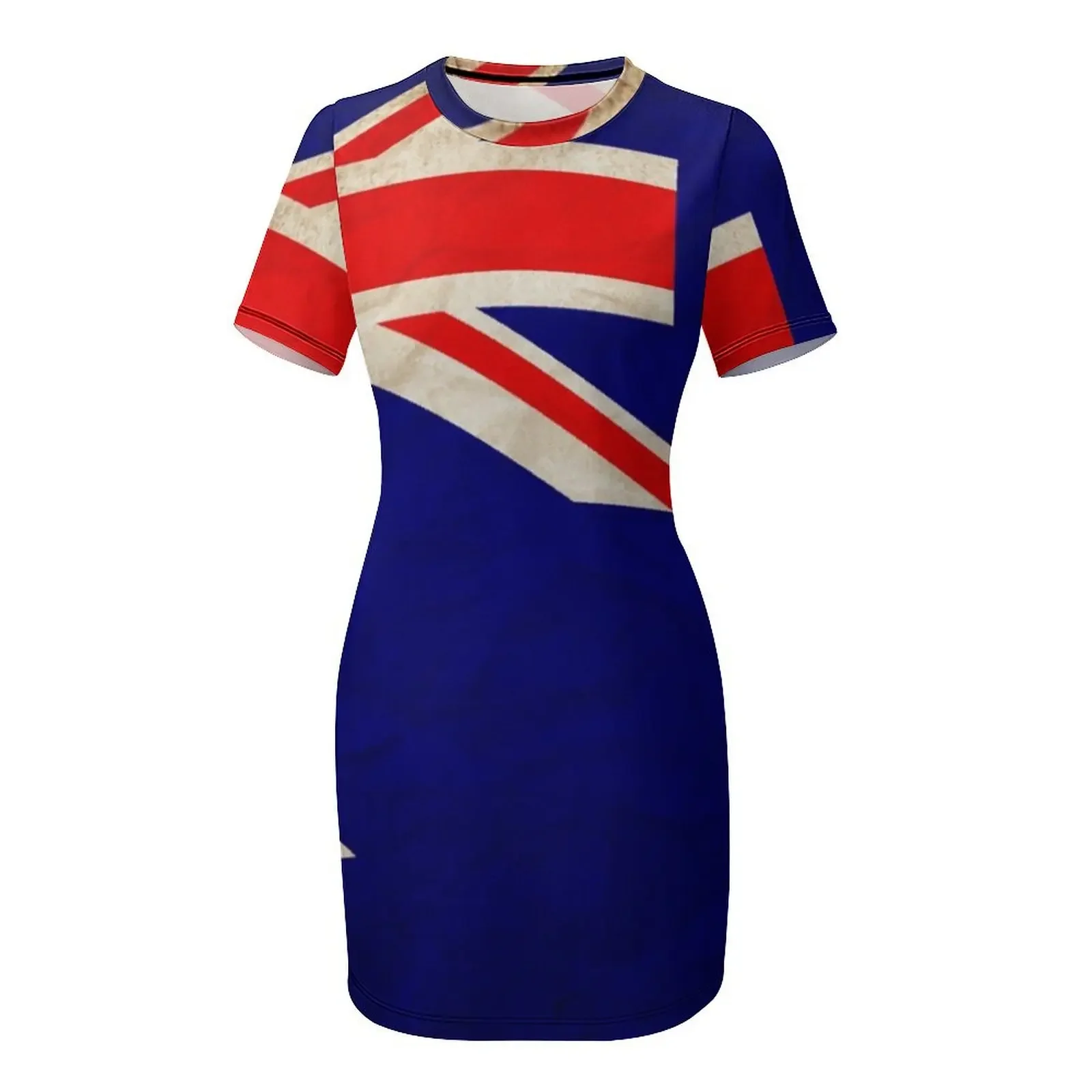 Gaun Lengan Pendek Bendera Aus - Summer Clothing Women Australia ulasan dan harga