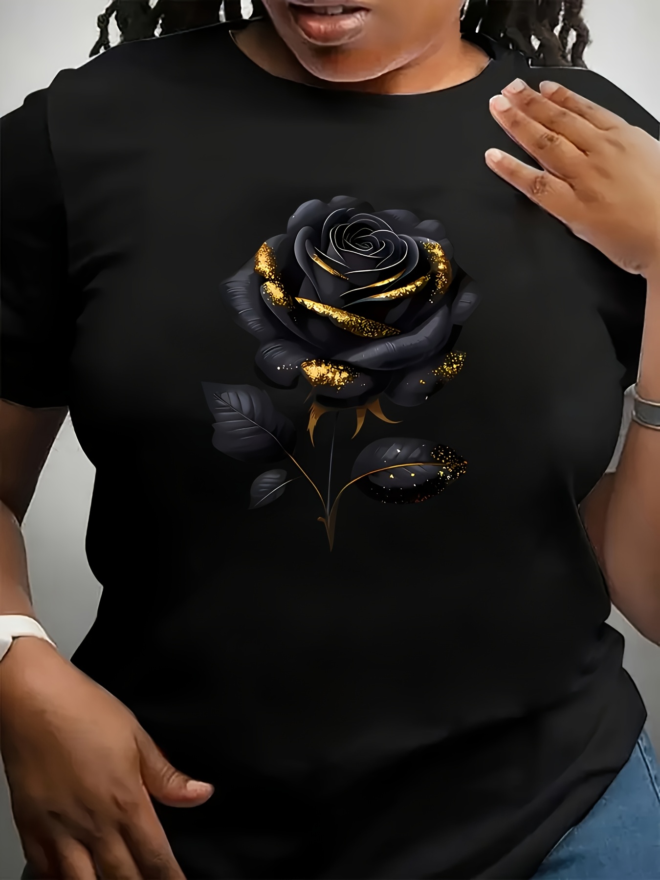 Kaos Hitam Ukuran Besar Wanita - Summer Rose Clothing ulasan dan harga