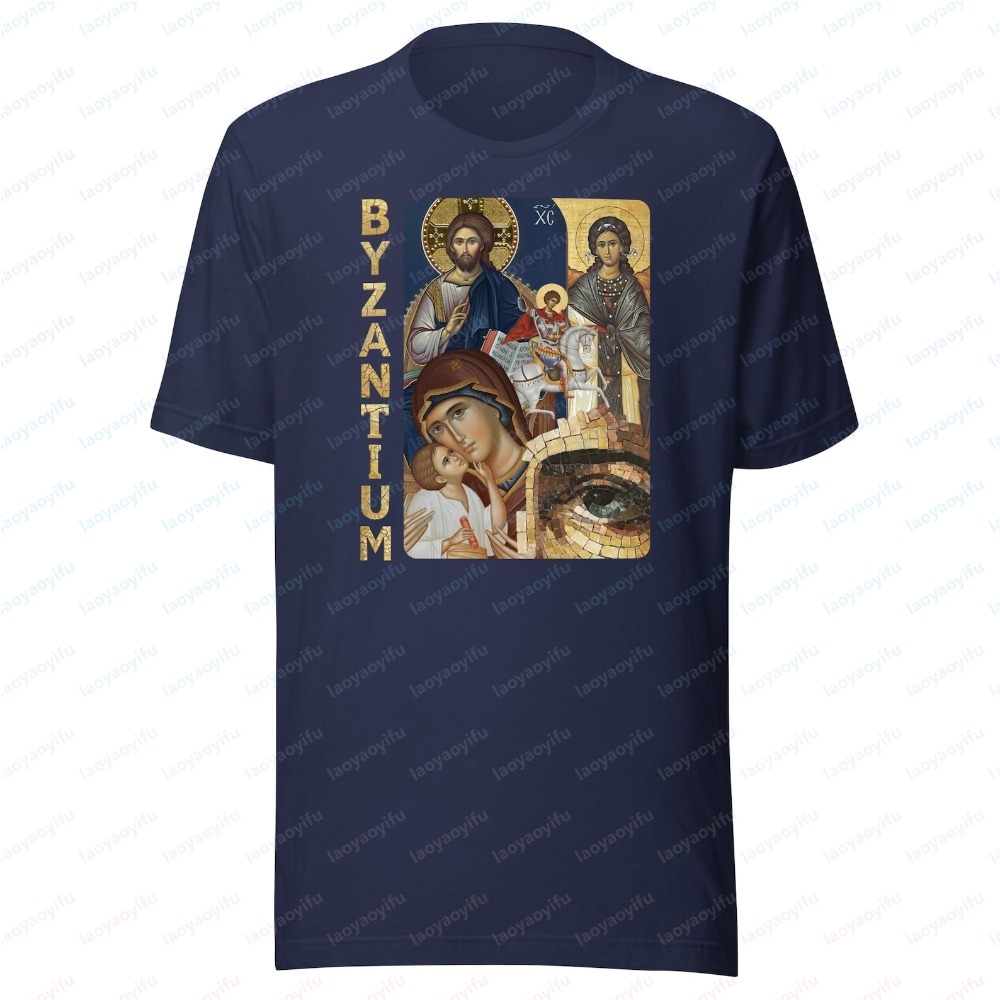 Kaos Cetak Uniseks Ikon Byzant - Summer Clothing Ideas Men ulasan dan harga